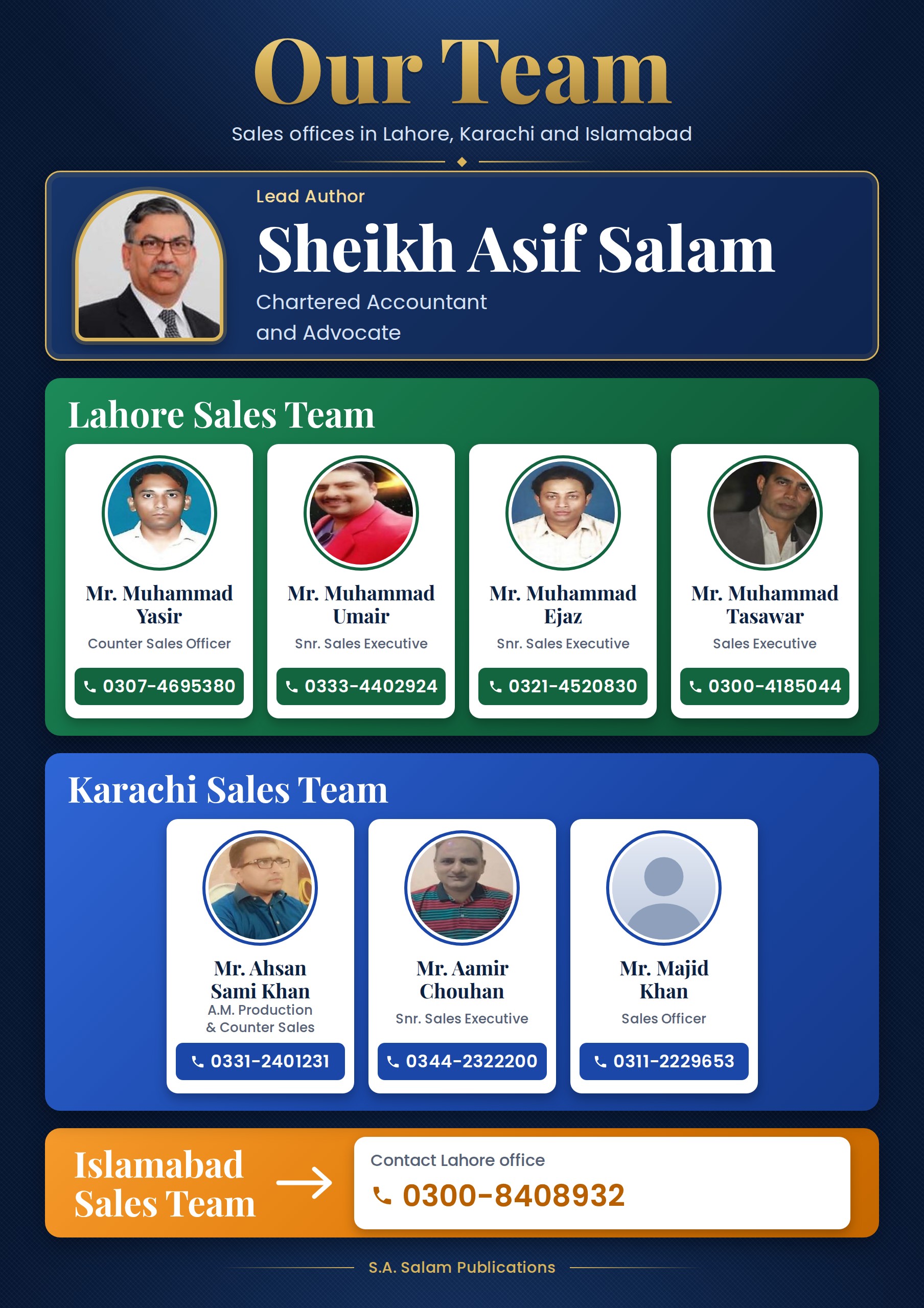 Our Team - S.A. Salam Publications